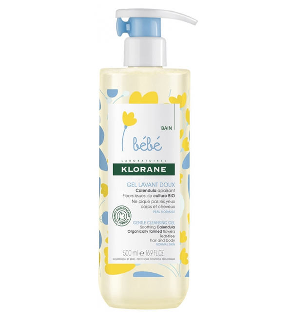 Klorane Bébé – Gel Lavant Doux 500 Ml – Neuf – Pour La Peau Sensible Des Petits