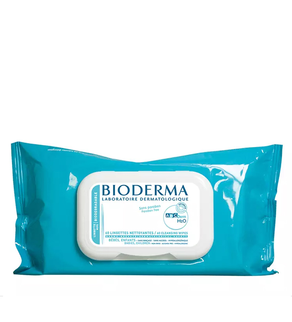 Bioderma ABCDerm Lingettes Nettoyantes | 60 Lingettes | Pour Bébé | Douces Et Efficaces